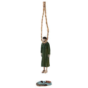 Gehängter Judas 5 cm für Osterkrippe bemalte Harzfigur