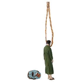 Gehängter Judas 5 cm für Osterkrippe bemalte Harzfigur