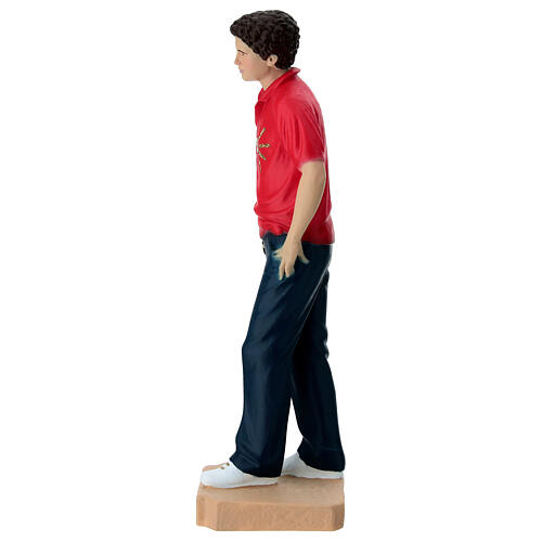 Farbige Harzstatue Carlo Acutis mit Handy, 15 cm 7