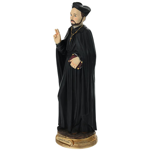 Estátua de Santo Inácio de Loyola em resina 30 cm 3