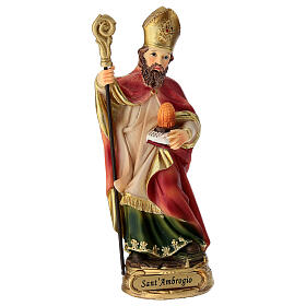 Statuette de Saint Ambroise en résine 12 cm