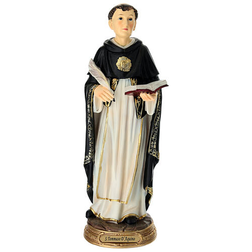 St. Thomas Aquinas statue, 8 in, resin 1