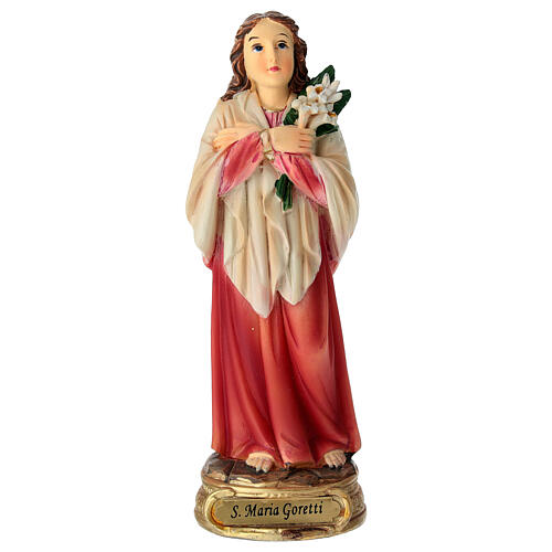 Heilige Maria Goretti – Figur 12 cm aus handbemaltem Resin 2