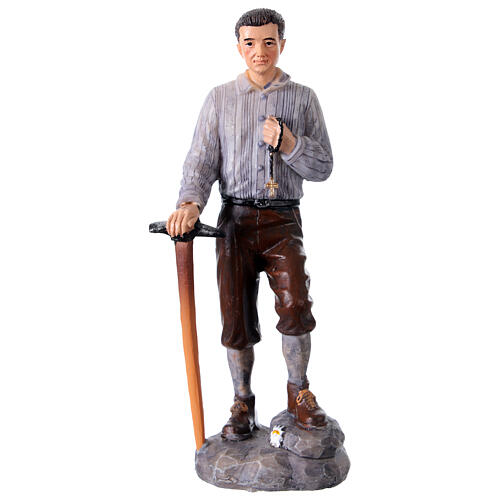 Statua Pier Giorgio Frassati resina dipinta a mano 12 cm 1