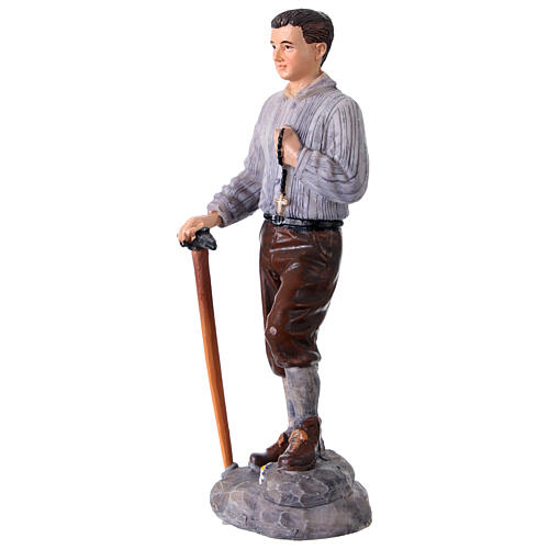 Statua Pier Giorgio Frassati resina dipinta a mano 12 cm 3