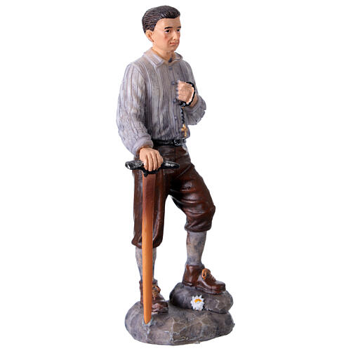 Statua Pier Giorgio Frassati resina dipinta a mano 12 cm 4