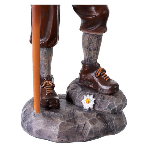 Hand-painted resin statue of Pier Giorgio Frassati, 12 in 7