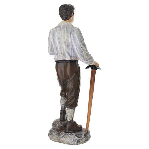 Hand-painted resin statue of Pier Giorgio Frassati, 12 in 8