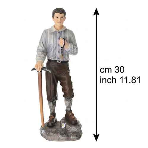 Statue Pier Giorgio Frassati 30 cm en résine peinte à la main 3