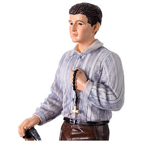 Statua Pier Giorgio Frassati 30 cm resina dipinta a mano