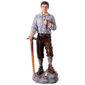 Statua Pier Giorgio Frassati 30 cm resina dipinta a mano