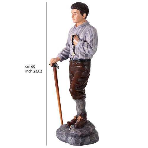 Estatua Pier Giorgio Frassati resina 60 cm pintada a mano 3
