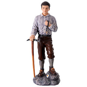 Statua Pier Giorgio Frassati resina 60 cm dipinta a mano