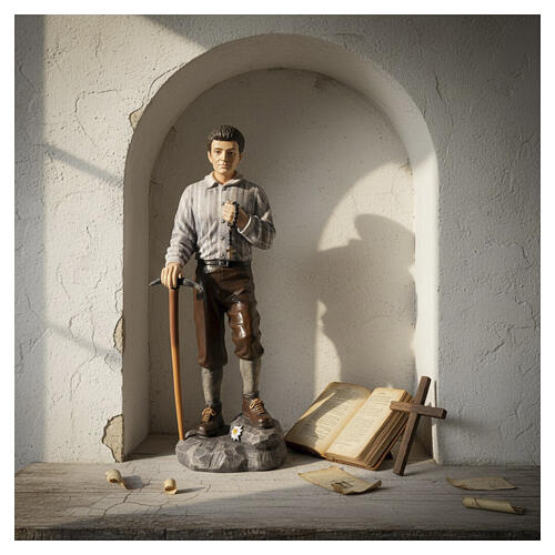 Figura Pier Giorgio Frassati, żywica 60 cm, malowana ręcznie 4