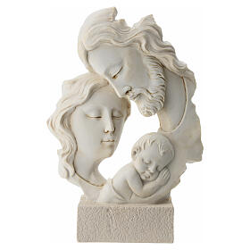 Sacra famiglia in resina dipinta 25cm