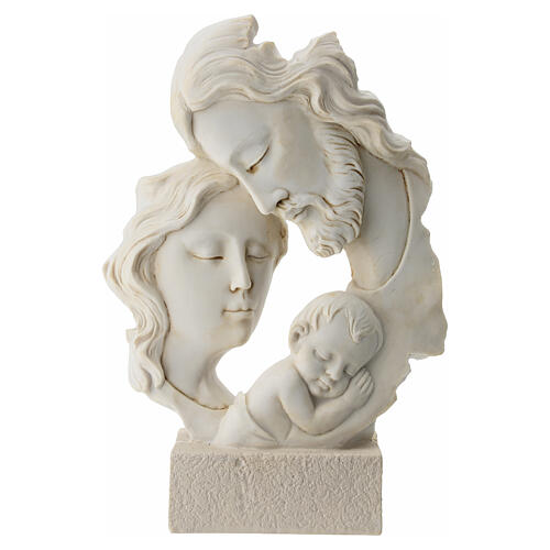 Sacra famiglia in resina dipinta 25cm 1