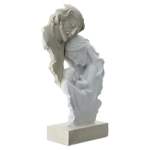 Holy Family depiction in resin, 12 in 3