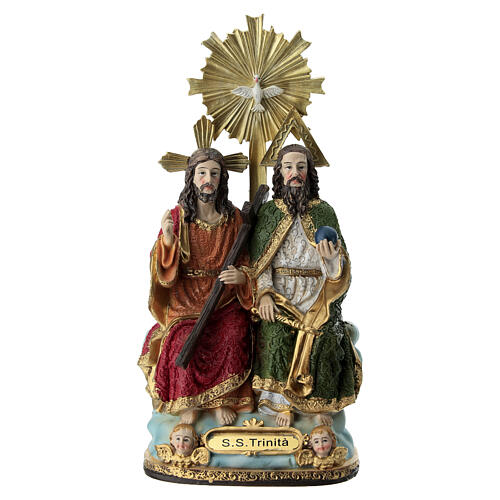 Representación Santísima Trinidad de resina 20 cm 1