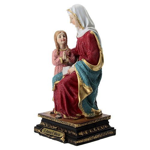 Estatua de resina Santa Ana y María 20x10x10cm 2