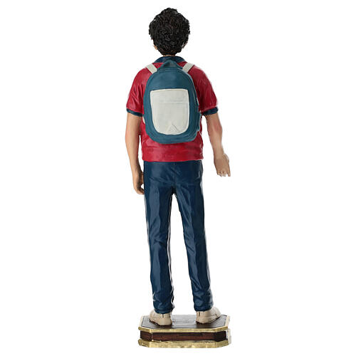 Carlo Acutis coloured resin figurine, 8 in 4