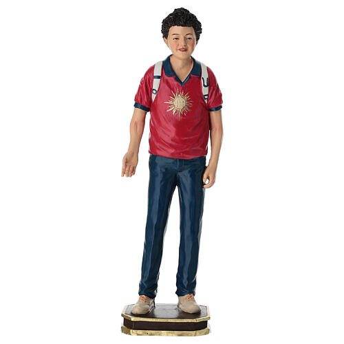 Blessed Carlo Acutis figurine in colored resin, 20 cm 1