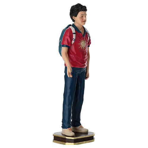 Blessed Carlo Acutis figurine in colored resin, 20 cm 3