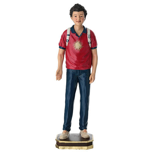 Painted resin statue of Carlo Acutis, 12 in 1