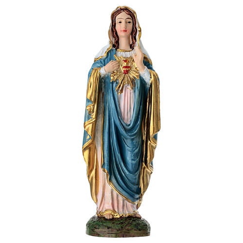 Figura Sagrado Corazón de María 10 cm resina pintada 1