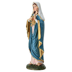 Estatueta Coração Imaculado de Maria resina pintada 20 cm