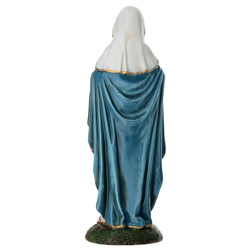 Sacred Heart of Mary hand-painted statue in resin, 28cm 4