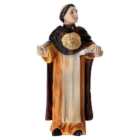 Estatua resina pintada San Tomás de Aquino 10 cm