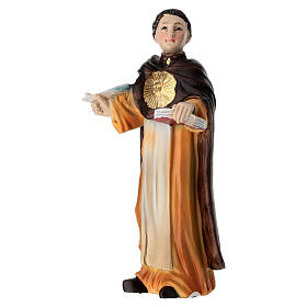 Estatua resina pintada San Tomás de Aquino 10 cm