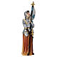 Statuina Giovanna d'Arco resina 10 cm dipinta a mano s3