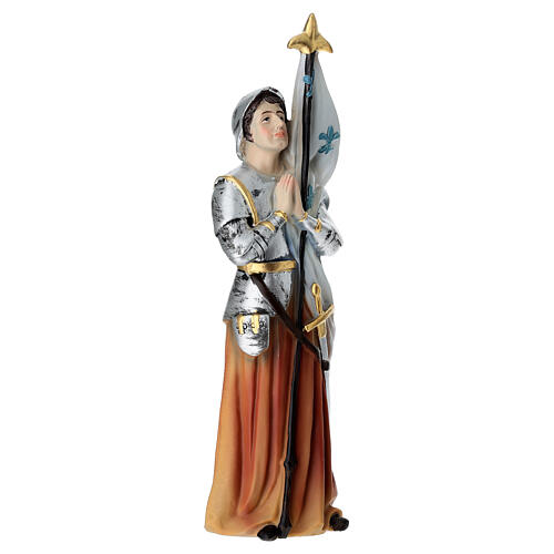 Joan of Arc statue, painted resin, 8 in 3