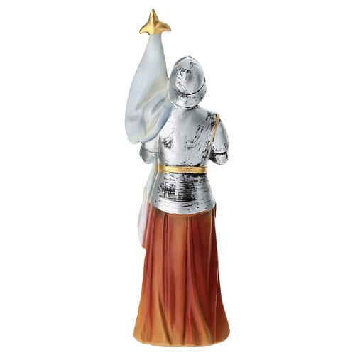 Estatua Juana de Arco resina pintada 20 cm 4