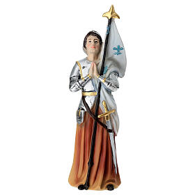 Statua Giovanna d'Arco resina dipinta 20 cm