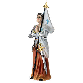 Statua Giovanna d'Arco resina dipinta 20 cm