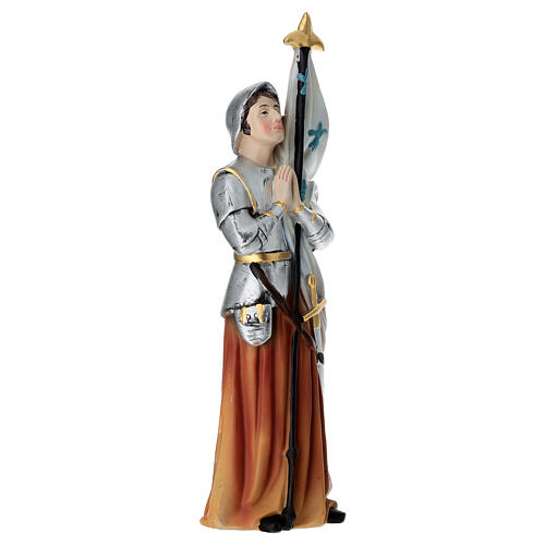 Juana de Arco estatua resina pintada 30 cm 3