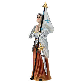 Joan of Arc small statue in painted resin, 30 cm