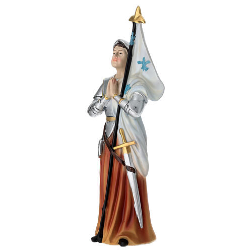 Joan of Arc small statue in painted resin, 30 cm 2