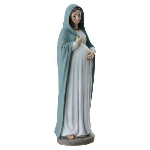 Estátua Virgem Maria grávida 20 cm resina 3