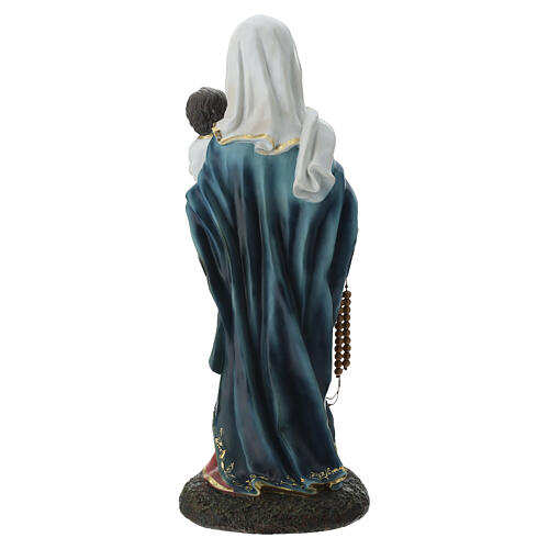 Notre-Dame du Rosaire et Enfant Jésus bénissant 65 cm résine 8