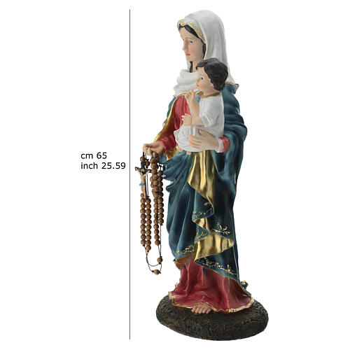 Nossa Senhora do Rosário com o Menino Jesus abençoando 65 cm resina 3