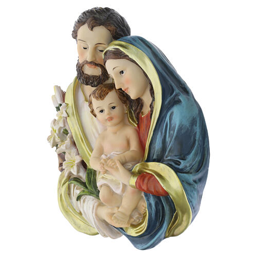 Holy Family resin bas-relief, 10 in 3