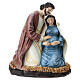Painted resin statue of Saint Joseph and pregnant Mary, 6 in s1