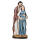 Saint Joseph avec Marie enceinte statue en résine peinte 20 cm s5