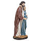 Saint Joseph avec Marie enceinte statue en résine peinte 20 cm s6