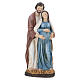 Saint Joseph avec Marie enceinte statue en résine peinte 20 cm s8