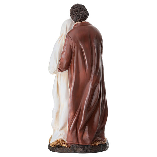 San Giuseppe con Maria incinta statua resina dipinta 20 cm 4