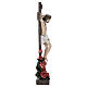 Jesus crucificado entre rosas 30 cm resina pintada s4